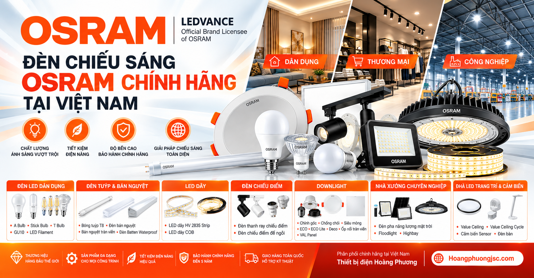 ĐÈN LED CAO CẤP OSRAM CHÍNH HÃNG