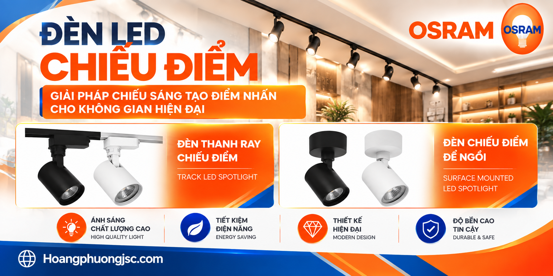 Đèn Led chiếu điểm Osram