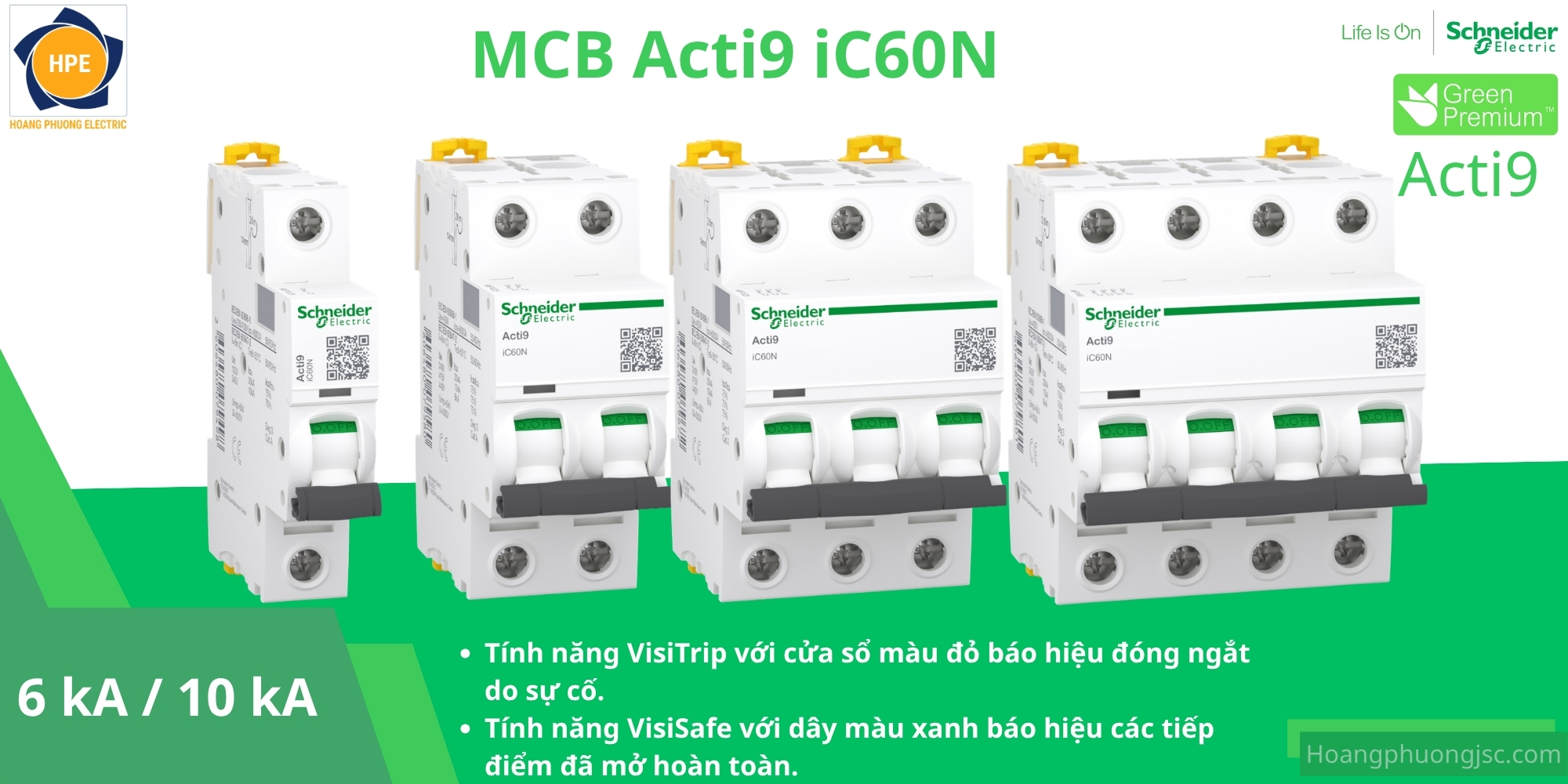 A9F74106 | Aptomat MCB Acti9 iC60N 1P 6A 230V 6kA